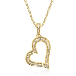 Anhänger Herz aus 585er Gold mit Diamanten BDP0022-14KGSL