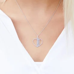 Anhänger Herz aus 925er Silber mit Zirkonia, gravierbar SP0991SL