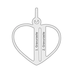 Anhänger Herz aus 925er Silber mit Zirkonia, gravierbar SP0991SL