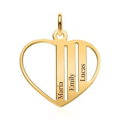 Anhänger Herz aus Sterlingsilber, vergoldet gravierbar SP0995SL