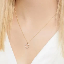 Anhänger Herz 585er Gold 20 Diamanten BDP0017-14KGSL
