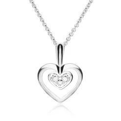 Anhänger Herz für Damen 14K Weißgold mit Brillanten DP0262-WSL