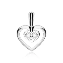 Anhänger Herz für Damen 14K Weißgold mit Brillanten DP0262-WSL
