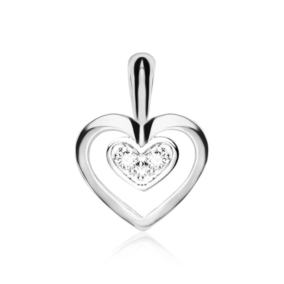 Anhänger Herz für Damen 14K Weißgold mit Brillanten DP0262-WSL