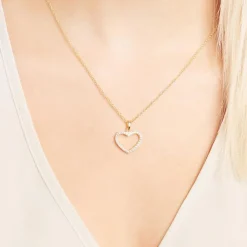 Anhänger Herz vergoldetem 925er Silber SP0863SL