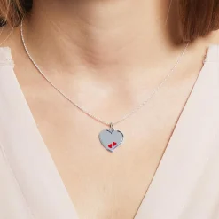 Anhänger Herzen aus 925er Sterlingsilber gravierbar SP0879SL