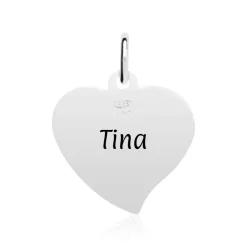 Anhänger Herzen aus 925er Sterlingsilber gravierbar SP0879SL