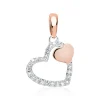 Anhänger Herzen 585er Weiß- und Roségold mit Diamanten DP0206SL