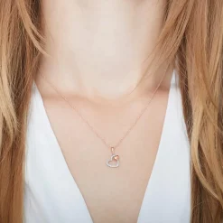 Anhänger Herzen 585er Weiß- und Roségold mit Diamanten DP0206SL