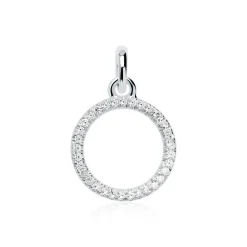 Anhänger Kreis aus 14K Weißgold mit Brillanten DP0177SL