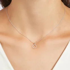 Anhänger Kreis aus 14K Weißgold mit Brillanten DP0177SL