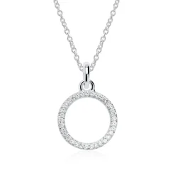 Anhänger Kreis aus 14K Weißgold mit Brillanten DP0177SL