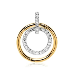 Anhänger Kreise 585er Gold Diamanten DP0165SL