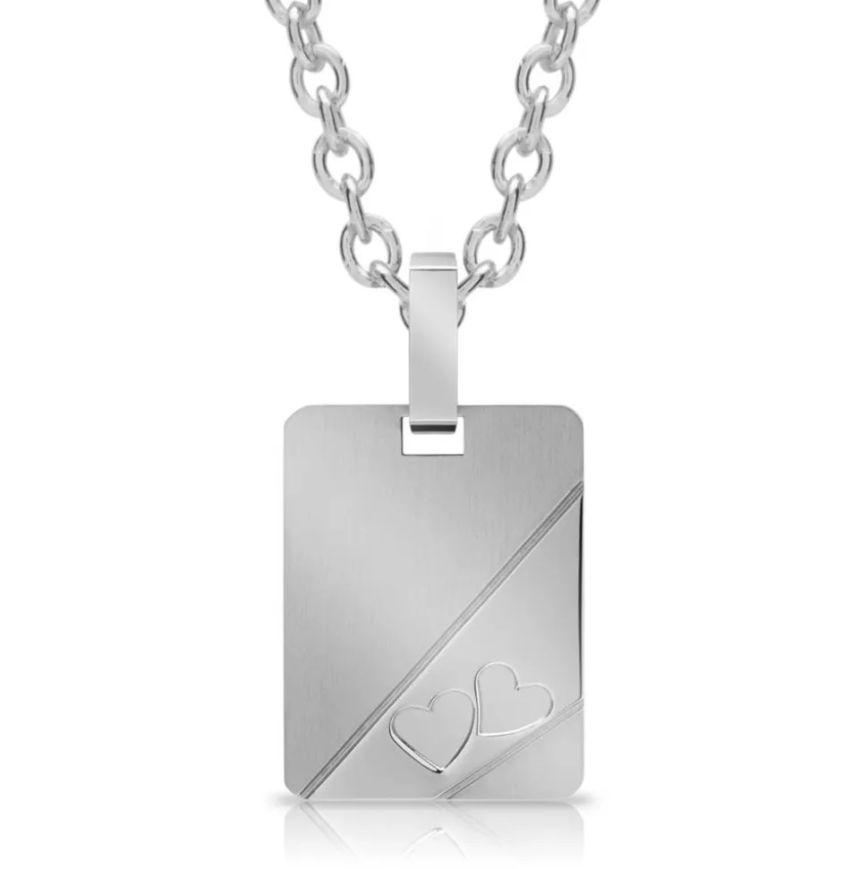 Anhänger mit Herzmotiven Edelstahl P5168SL