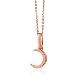 Anhänger Mond aus 14-karätigem Roségold mit Brillanten BDP0067-14KRSL