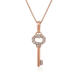 Anhänger Schlüssel aus Roségold mit Diamanten für Damen BDP0040-RSL