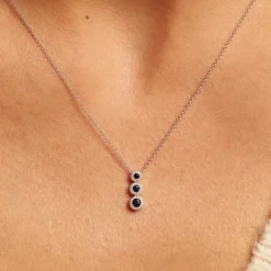 Anhänger Weißgold Saphire Diamanten 0,07 ct. DP0128SL