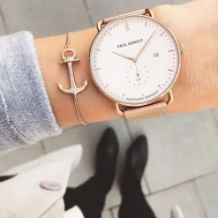 Anker Armband für Damen aus Edelstahl, rosévergoldet PH-JE-0083