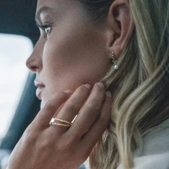 Anker Ohrstecker für Damen aus Edelstahl mit Perlen PH-ER-ND-S-P