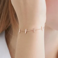 Armband aus rosévergoldetem Sterlingsilber LSB0020