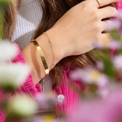 Armband aus vergoldetem 925er Silber mit Zirkonia SB0308