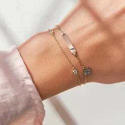 Armband aus vergoldetem 925er Silber mit Zirkonia SB0308