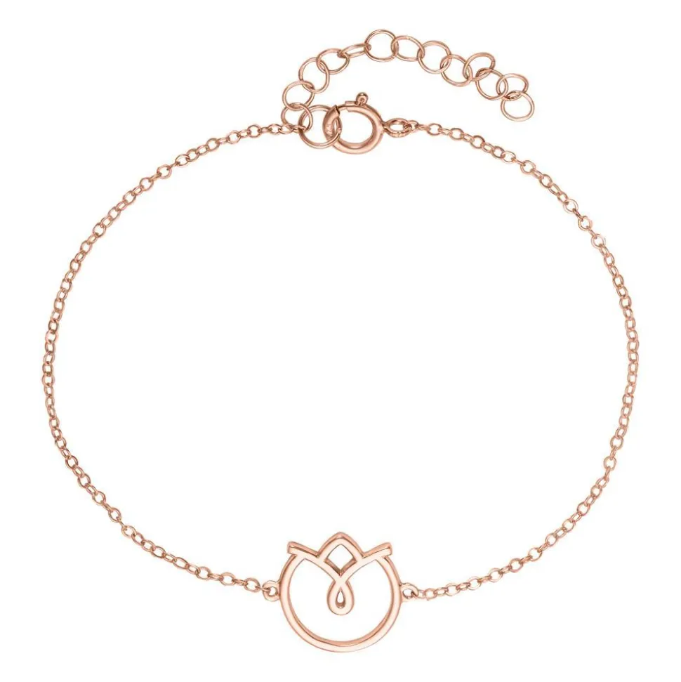 Armband Blüte für Damen aus 925er Silber, rosévergoldet LSB0027-R