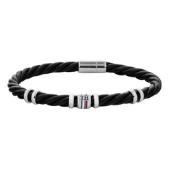Armband Casual für Herren aus schwarzem Leder 2790199