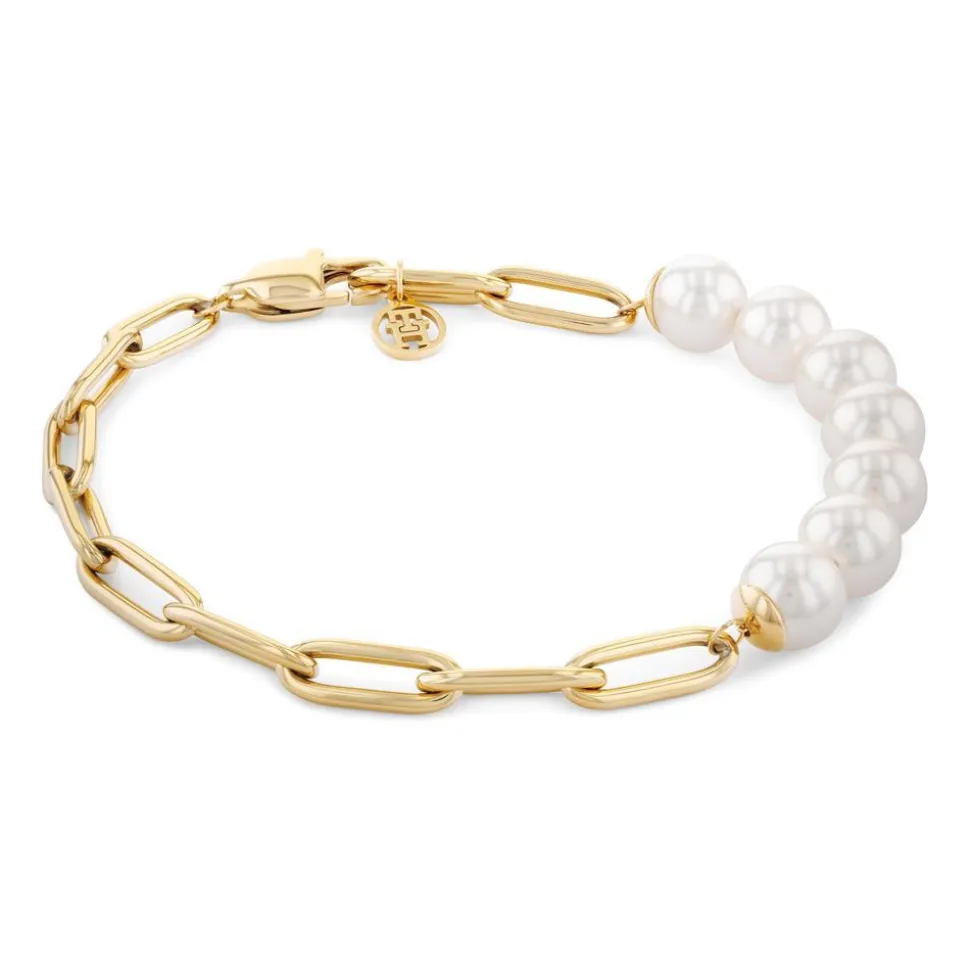 Armband für Damen aus Edelstahl und Perlen, IP Gold 2780770
