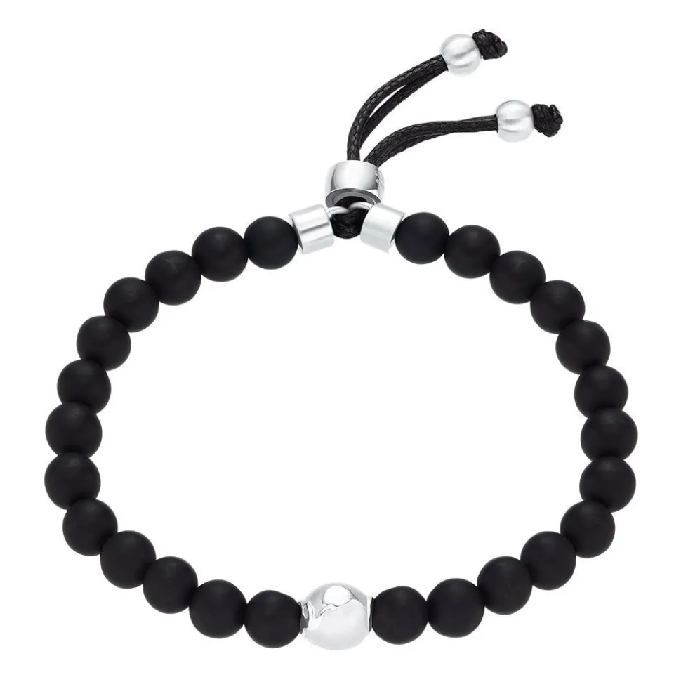 Armband für Herren aus Edelstahl und Achatperlen 2034954