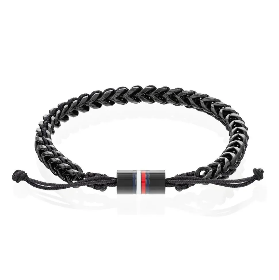 Armband für Herren aus Nylon und Edelstahl, IP Black 2790513