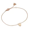 Armband Herzschloss für Damen aus 925er Silber, rosé ESBR01021217