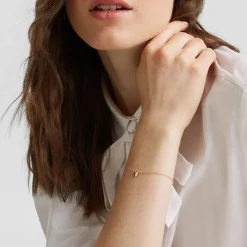 Armband Herzschloss für Damen aus 925er Silber, rosé ESBR01021217