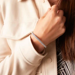 Armreif aus Weißgold oder Platin mit Diamanten BDB0024-WSL