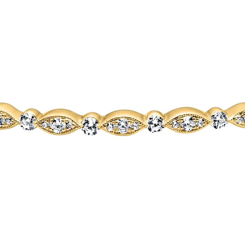 Armreif mit lab grown Diamanten aus Gelbgold für Damen BDB0022LG-GSL