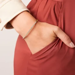 Aufklappbarer Diamantarmreif für Damen aus Gelbgold BDB0027-GSL