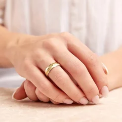 Bicolor 925 Vivo Silberring mit Zirkonia R8559czSL