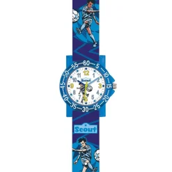 Blaue Armbanduhr Fußball aus Kunststoff für Jungen 280375030