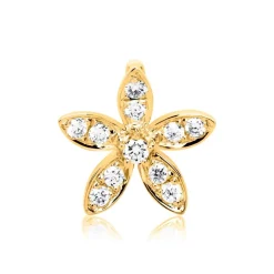 Blütenanhänger 585er Gold Diamant BDP0018-14KGSL