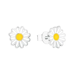 Blumen Ohrstecker für Kinder aus 925er Silber, Emaille 2035988