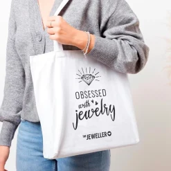 Canvas Shopper Obsessed with jewelry AKT0042