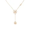 Casual Damenkette Blüten aus Edelstahl, rosévergoldet 2780368