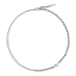 Choker Treasure Duo aus Edelstahl mit Perle PH003836
