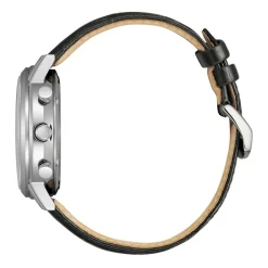 Chronograph für Herren aus Edelstahl, schwarzes Leder CA4630-02A