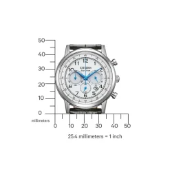 Chronograph für Herren aus Edelstahl, schwarzes Leder CA4630-02A