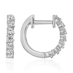 Creolen aus Weißgold oder Platin mit Diamanten BDE0083-WSL