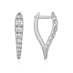 Creolen aus Weißgold oder Platin mit Diamanten BDE0086-WSL