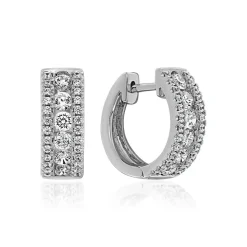 Creolen aus Weißgold oder Platin mit Lab Brillanten BDE0060LG-WSL