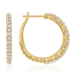 Creolen für Damen aus Gelbgold mit Brillanten, Lab BDE0040LG-GSL