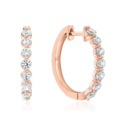 Creolen für Damen aus Roségold mit Brillanten BDE0050-RSL